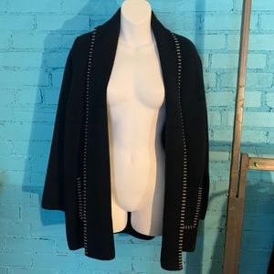 NWT Magaschoni Petite Black Sweater Cardigan